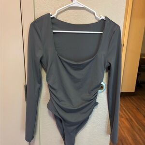 Gray Long Sleeve Women's Top
